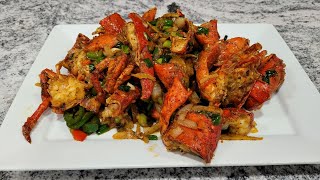 Delicious Homemade Stir Fried Lobsters [upl. by Nordna]