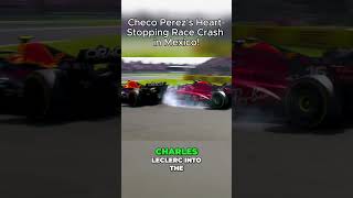 Checo Perezs HeartStopping Race Crash in Mexico [upl. by Ioab780]