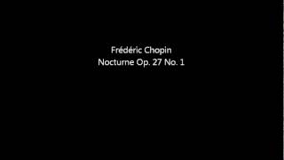 Frédéric Chopin  Nocturne Op 27 No 1 Piano Solo [upl. by Okire]