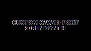 Custom 8910 Port Siren Alert Signal Synth [upl. by Naujak]