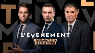 France 2  LÉvénement  Législatives 2024 Le débat décisif 26 juin 2024 [upl. by Dean]