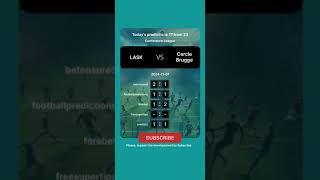 LASK vs Cercle Brugge Today Prediction football predictions bettingtips [upl. by Lachus]