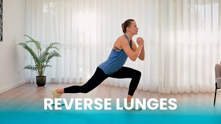 Reverse Lunges with Exercise Sliders [upl. by Haianeb191]