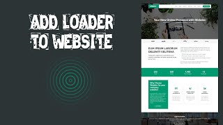 How to Add Preloader in Website Using HTML CSS and JavaScript  Website Loading Animation [upl. by Stoughton824]