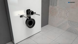 Geberit Monolith 2016 WC Wall drain  Installation [upl. by Llyrad]