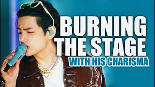 Kim Taehyung burning the stage with his charisma BTS V best fancams compilation [upl. by Prissie113]