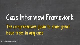 Case Interview Frameworks Are Overrated [upl. by Enom]