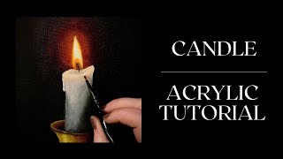 Candle  Acrylic Painting Tutorial [upl. by Aniret]