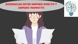 DIFERENCIAS ENTRE AMPARO DIRECTO Y AMPARO INDIRECTO [upl. by Athal]