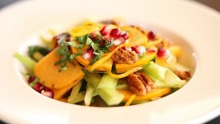 Pecan and Fuyu Persimmon Salad Recipe [upl. by Rozanna282]