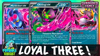 Loyal Three w PECHARUNT ex 300 Damage Turn 1 Best New BASIC Attacker Deck  SHROUDED FABLE [upl. by Rotsen]