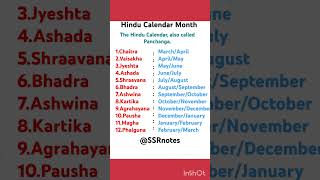 Hindu Calendar Month Names Il Learn Hindi ll ssc [upl. by Attelocin]