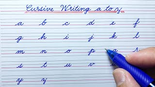 How to write English Cursive writing a to z  Small letters abcd  Cursive handwriting practice abcd [upl. by Icak53]