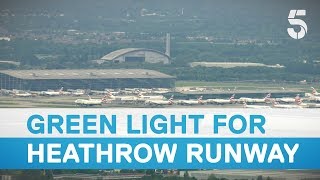 Heathrow airport Third runway given the go ahead – 5 News [upl. by Lange]