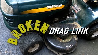 Fixing steering drag link on a Craftsman LT1000 riding mower [upl. by Wendell]