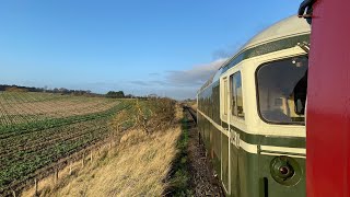 BASHCAM  D5314 departs Bridge of Dun on a Polar Express ECS move to Brechin [upl. by Lavena676]