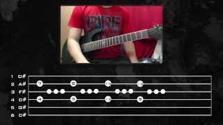 Linkin Park  Pushing Me Away Guitar Tutorial w Tabs by Kirjai [upl. by Ennoval385]