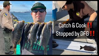 Winter Fishing Stopped by DFG at Alameda Rock Wall california bayarea fishing perch video [upl. by Stedt]