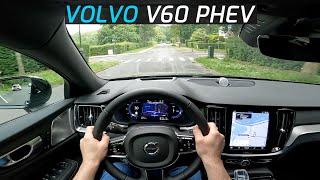 2024 VOLVO V60 T6 RECHARGE PLUGIN HYBRID 350 HP POV TEST DRIVE [upl. by Hedveh]