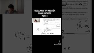 Problema de Optimización 2 Bach Mat CCSS Parte 1  ProfeDMarquez [upl. by Arayc977]