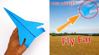 How to Make a Paper Airplane Step by Step  Origami Airplane  Easy Paper Crafts Without Glue [upl. by Bergh]