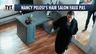 Nancy Pelosi Hair Salon Video A Setup [upl. by Swen984]