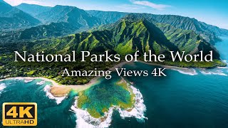 National Parks of the World Amazing Views 4K [upl. by Nahama288]