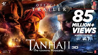 Tanhaji The Unsung Warrior  Official Trailer  Ajay D Saif Ali K Kajol  Om Raut  10 Jan 2020 [upl. by Savitt]