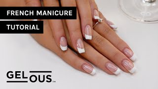 How To Use French Tip Guides For A French Manicure  Gel Nail Art Tutorial  Gelous Gel Nail Polish [upl. by Lanni167]