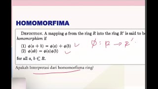 Homomorfisma Ring  Struktur Aljabar [upl. by Elletnahs]