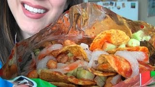 SassEsnacks ASMR Tostilocos  Tijuana Street Food  Eating Sounds [upl. by Emmalynn]