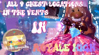 ALL 8 CHEST LOCATIONS IN THE VENTS IN ROYALE HIGH ✨ Royale High Roblox [upl. by Justino]