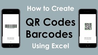 How to create BARCODE amp QR Code in Excel barcode in excel [upl. by Allemat]