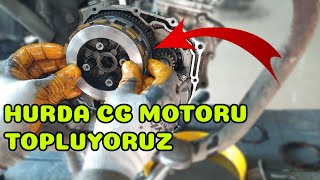 HURDA CG MOTORU TOPLUYORUZ CG DEBRİYAJ BALATASI DEĞİŞİMİ  CG MOTOR TOPLAMA [upl. by Accem]