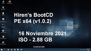 Hirens Boot CD PE v102  288 GB  Noviembre 16 del 2021  Direct Links [upl. by Baudin]