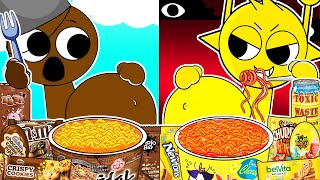 Incredibox Sprunki  BRUD Pregnant vs SIMON Pregnant Convenience Store Food  ASMR Mukbang [upl. by Freyah443]