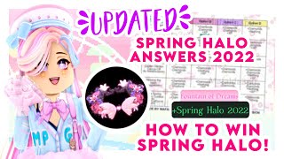 Royale High  UPDATED Spring Halo Answers and Outcomes Chart  Spring Fountain Stories 2022 [upl. by Skyler]