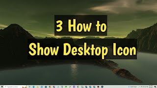 3 How to show desktop icons in windows 10 [upl. by Tesil]