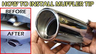 How To Install Stainless Steel Muffler Tip [upl. by Thursby]