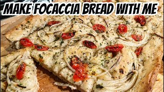 SLOW SUNDAY  MAKE FOCACCIA BREAD WITH ME [upl. by Silliw804]