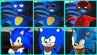 Sonic The Hedgehog Movie SANIC vs Sonic Boom Uh Meow All Designs Compilation [upl. by Lovash]