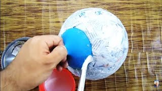 💝💧 Como Hacer Jarrones Con Globos y Papel Periódico  How to Make Balloons and Newspaper Vases [upl. by Inessa]