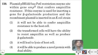 plasmid pbr322 has pst1 restriction enzyme site within the m p ceiling resistance that confirms [upl. by Arata]