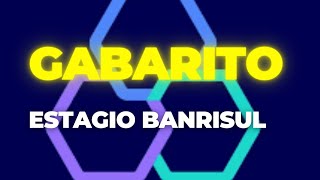 MEU GABARITO PROVA ESTÁGIO BANRISUL [upl. by Bravin890]