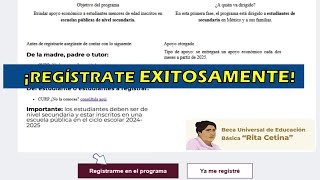 🎓 ¡Regístrate Exitosamente Beca quotRita Cetinaquot 🌟  VideoTutorial 2024 [upl. by Japeth]