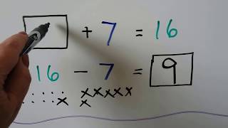 Grade 1 Math 55 Unknown missing numbers related facts [upl. by Drofnas]