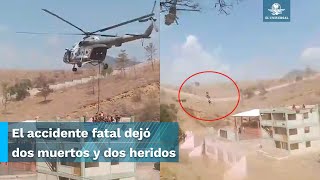 Difunden video del helicóptero de la Sedena que se desplomó en Edomex [upl. by Niltak]