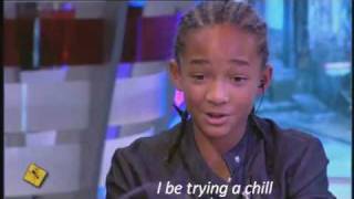 Jaden Smith singing Never Say Never Spanish interview El Hormiguero 26810 [upl. by Ahsekat]