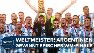 ARGENTINIEN IST WELTMEISTER Lionel Messi gewinnt episches WMFinale gegen Frankreich [upl. by Llednar950]