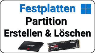 Festplatte Partitionieren Windows 11 amp 10 Partition Erstellen amp Löschen [upl. by Kirtley941]